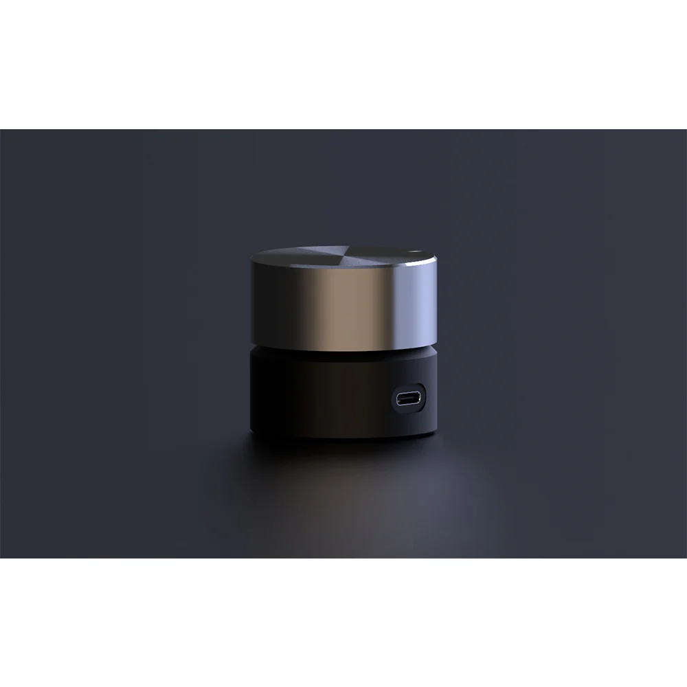 Binepad BNR1-V2 CNC Aluminum PC Knob Silver Knob Black Bottom - Image 7