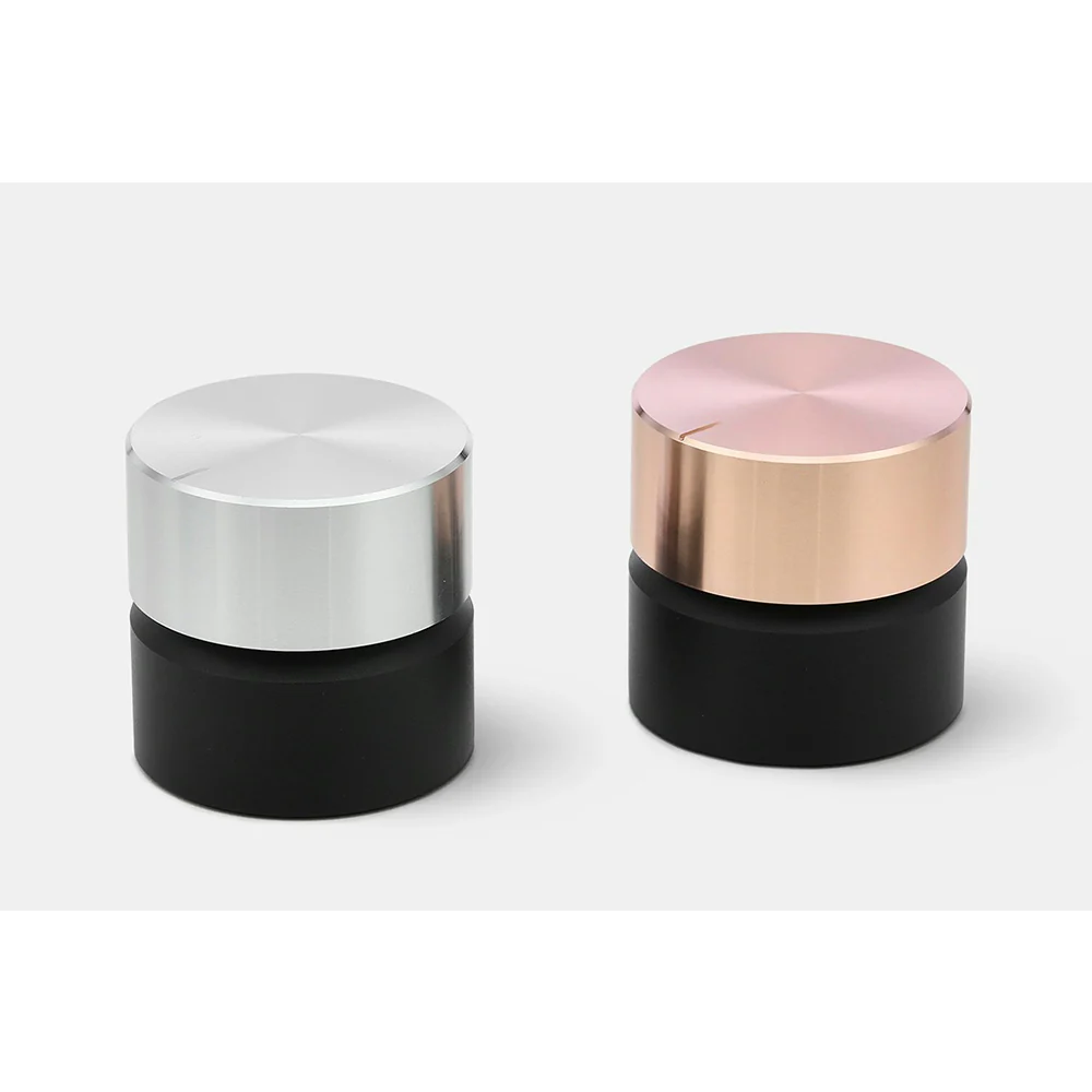 Binepad BNR1-V2 CNC Aluminum PC Knob Silver Knob Black Bottom - Image 9