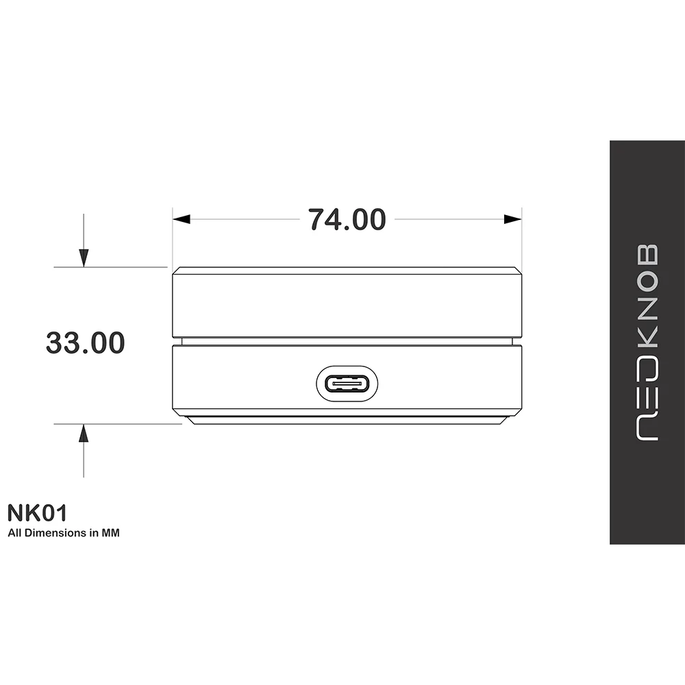 Binepad Neo Knob KN01 CNC Aluminum PC Knob Black Knob Black Bottom - Image 9
