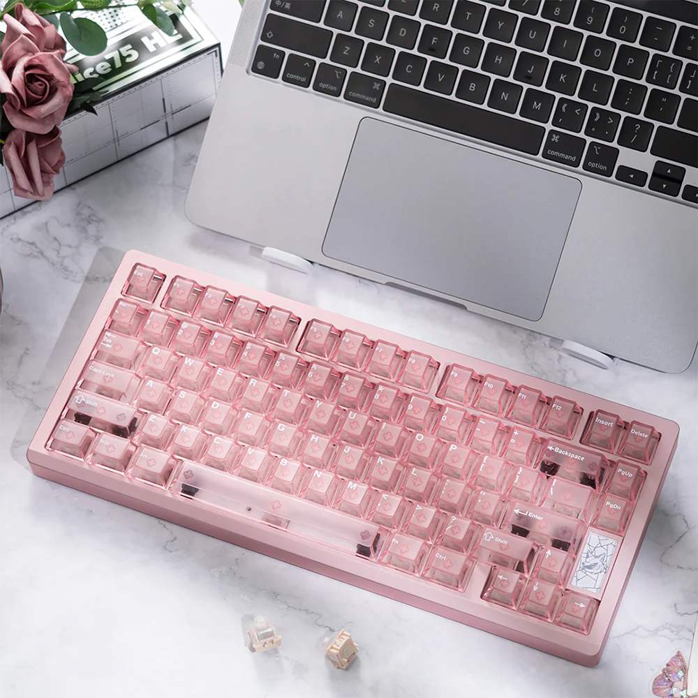 Chilkey Slice75 HE Keyboard Pink WS Flux Switch - Image 3