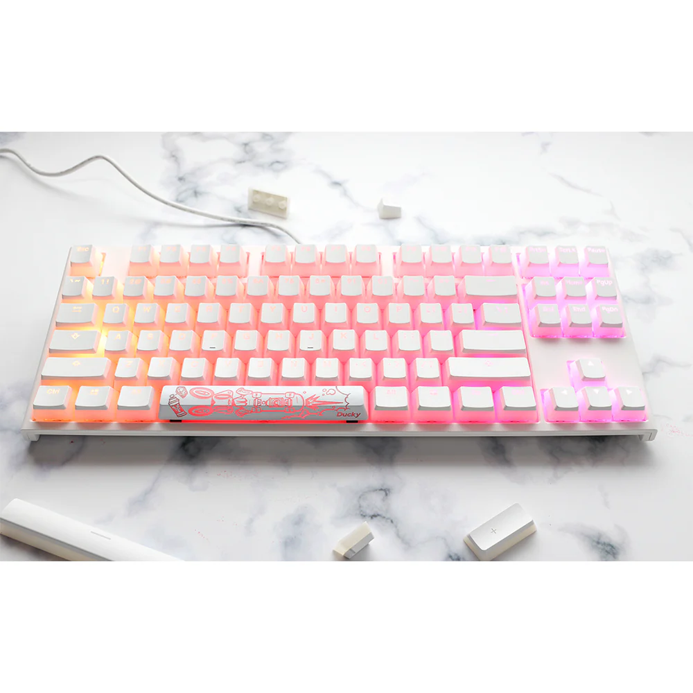 Ducky Seamless Legend Pudding Keycap Set White - Image 4