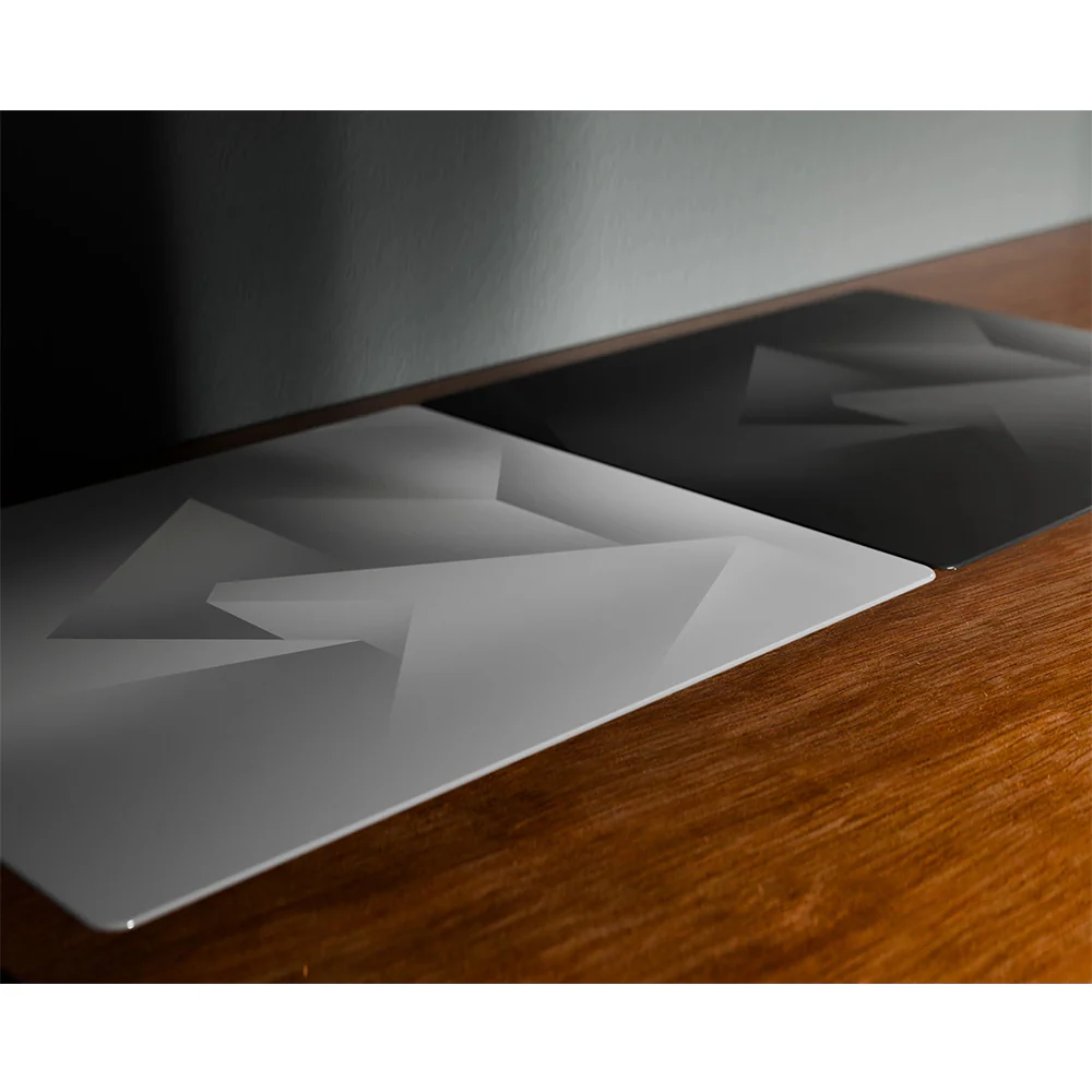 GLSSWRKS Polarity Series Glass Mousepad Large 490x420mm White - Image 6