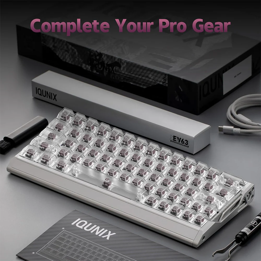 iQunix EV63 Magnetic Switch Gaming HE Keyboard Silver Blade (RS Version) - Image 6