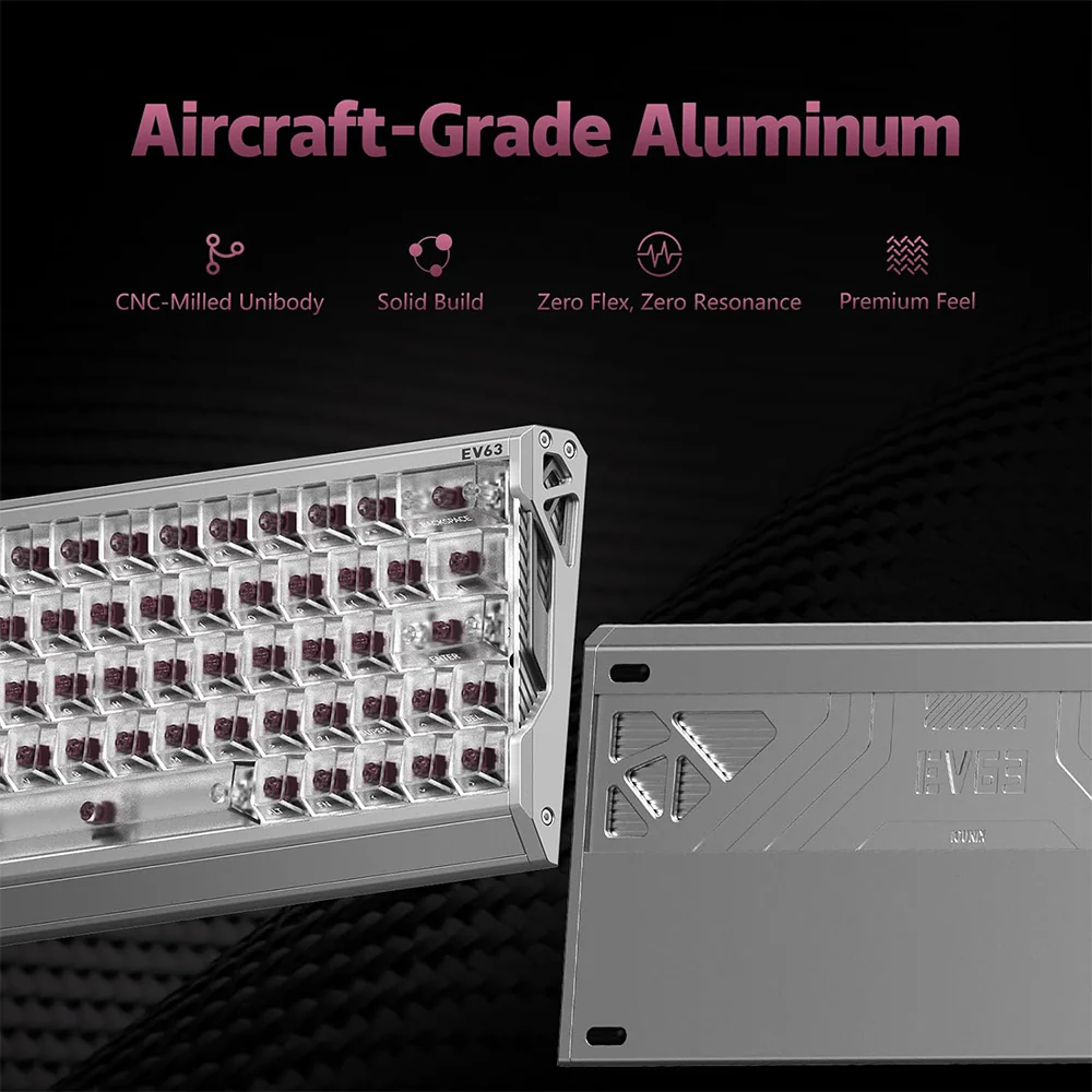 iQunix EV63 Magnetic Switch Gaming HE Keyboard Silver Blade (RS Version) - Image 7