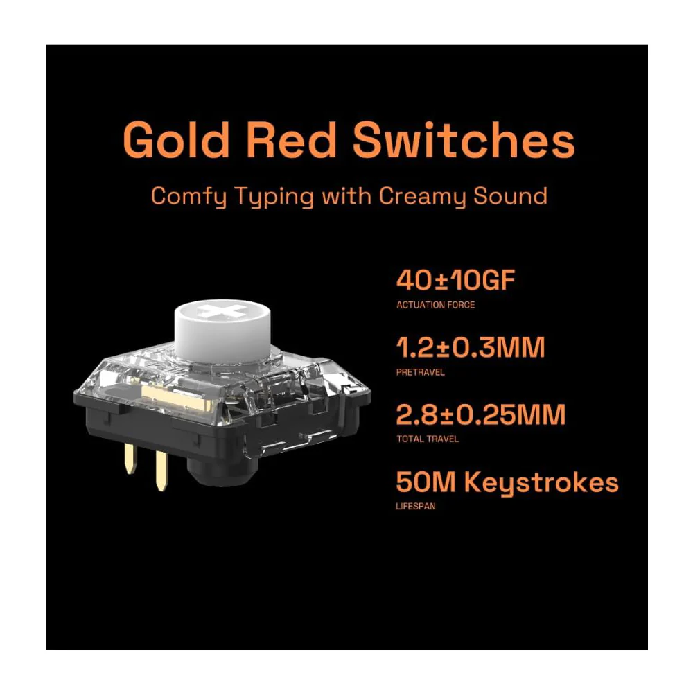 iQunix Magi65 Aluminum Low Profile Mechanical Keyboard Ochre White - Image 14