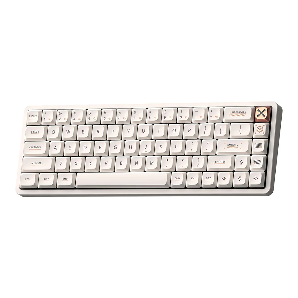 iQunix Magi65 Aluminum Low Profile Mechanical Keyboard Ochre White - Image 2