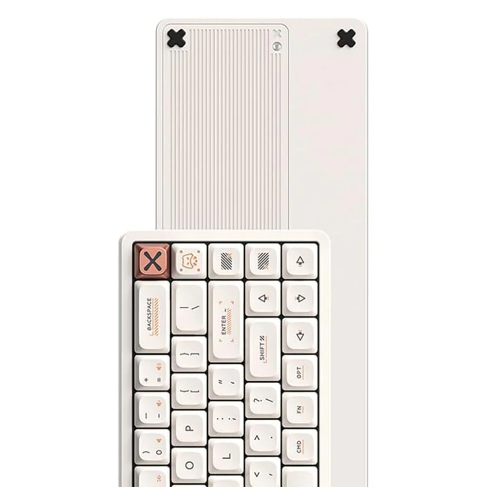 iQunix Magi65 Aluminum Low Profile Mechanical Keyboard Ochre White - Image 3