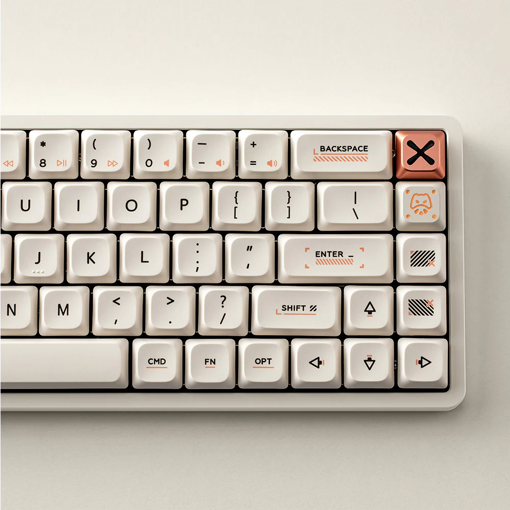 iQunix Magi65 Aluminum Low Profile Mechanical Keyboard Ochre White - Image 4
