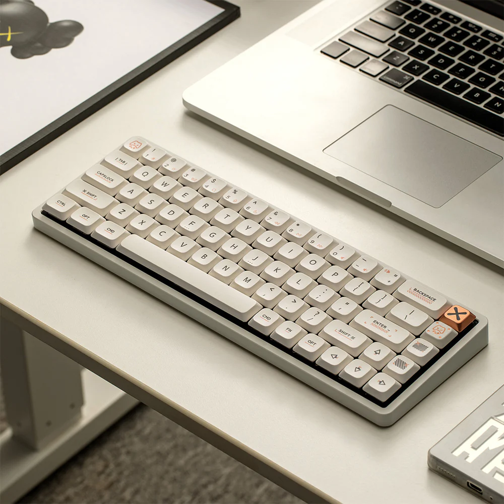 iQunix Magi65 Aluminum Low Profile Mechanical Keyboard Ochre White - Image 5