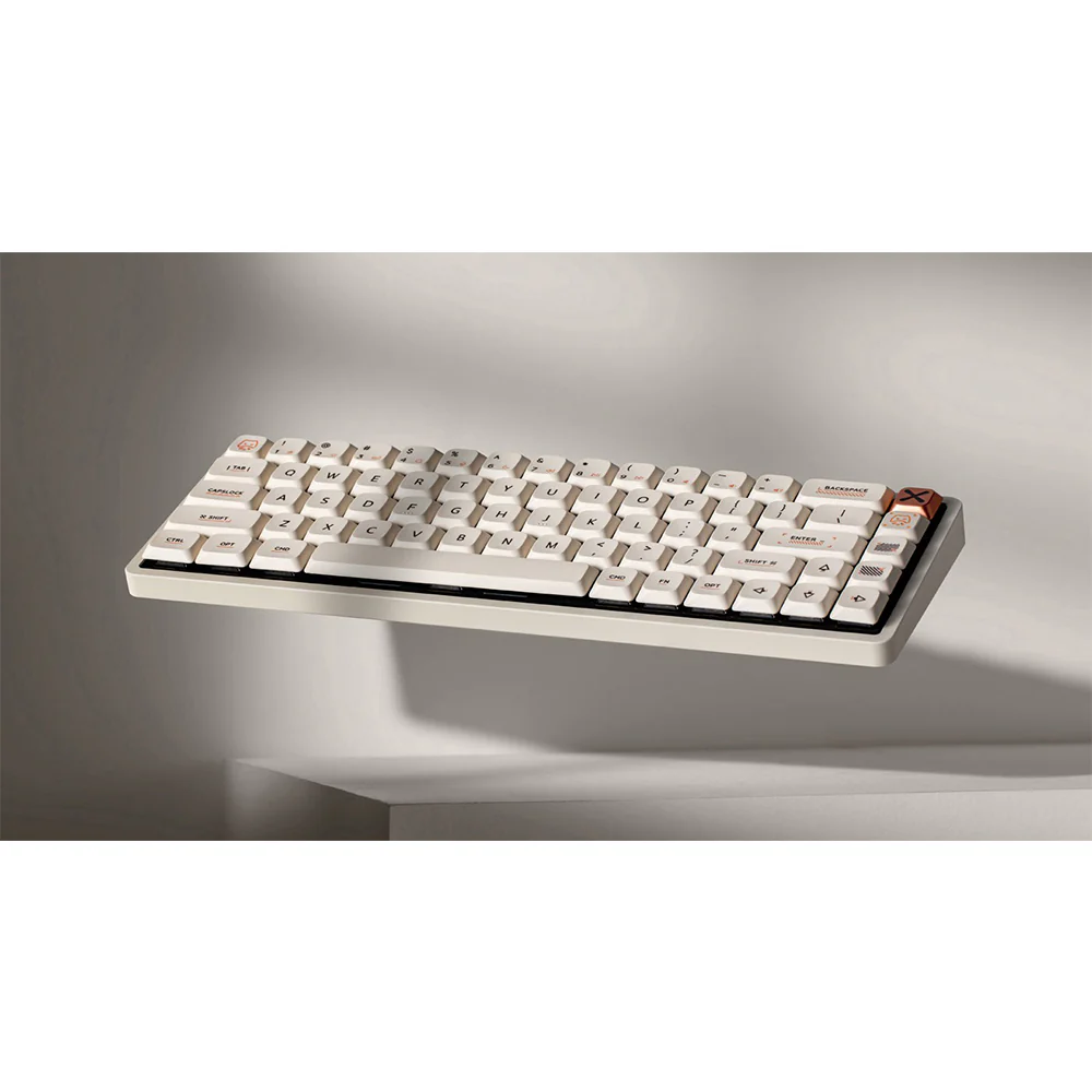 iQunix Magi65 Aluminum Low Profile Mechanical Keyboard Ochre White - Image 6