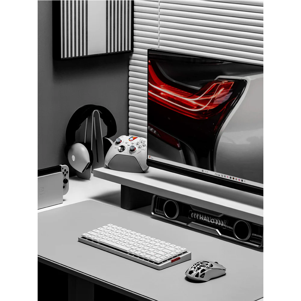 iQunix MQ80 Aluminum Low Profile Wireless Mechanical Keyboard Moonlight Silver - Image 10