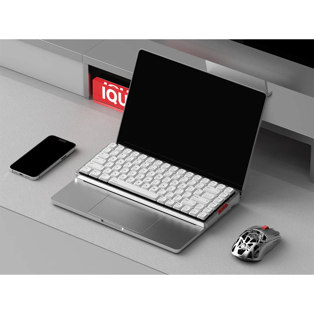 iQunix MQ80 Aluminum Low Profile Wireless Mechanical Keyboard Moonlight Silver - Image 11