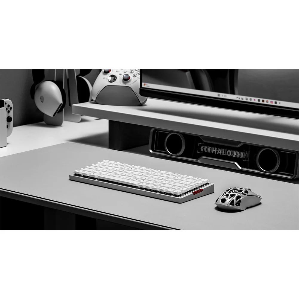 iQunix MQ80 Aluminum Low Profile Wireless Mechanical Keyboard Moonlight Silver - Image 5