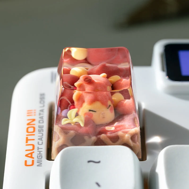 KEYMOJI Animal Ice Cream Artisan Keycap for Cherry MX Switches Chocolate - Image 4