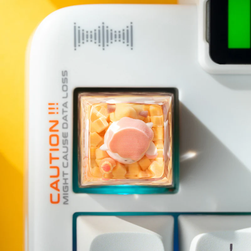 KEYMOJI Animal Ice Cream Artisan Keycap for Cherry MX Switches Mango - Image 5