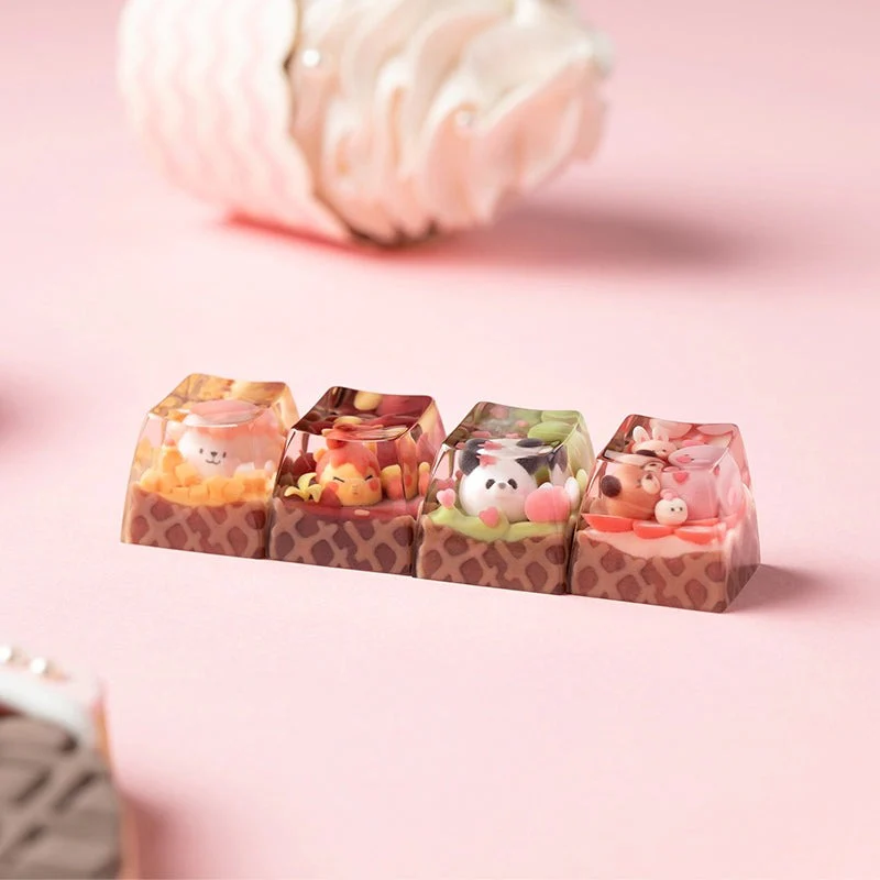 KEYMOJI Animal Ice Cream Artisan Keycap for Cherry MX Switches Matcha - Image 10