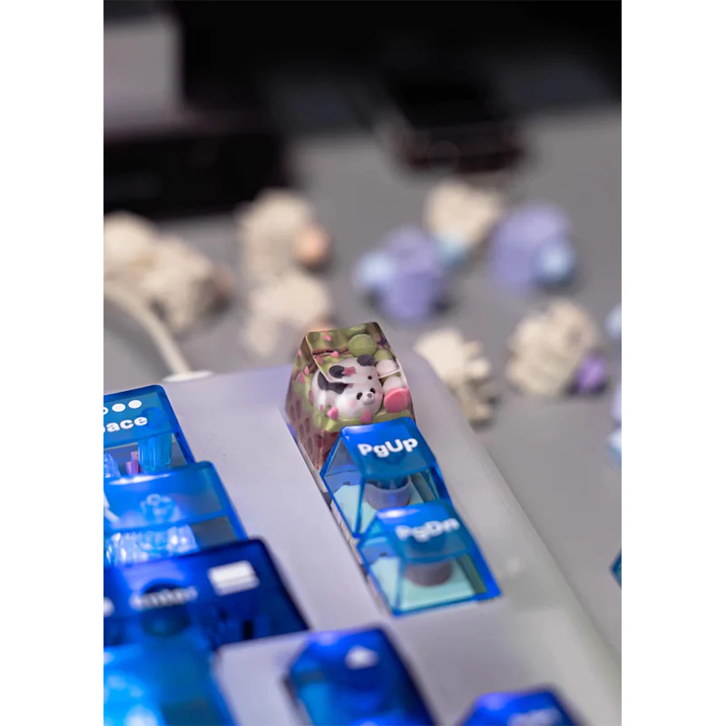 KEYMOJI Animal Ice Cream Artisan Keycap for Cherry MX Switches Matcha - Image 6