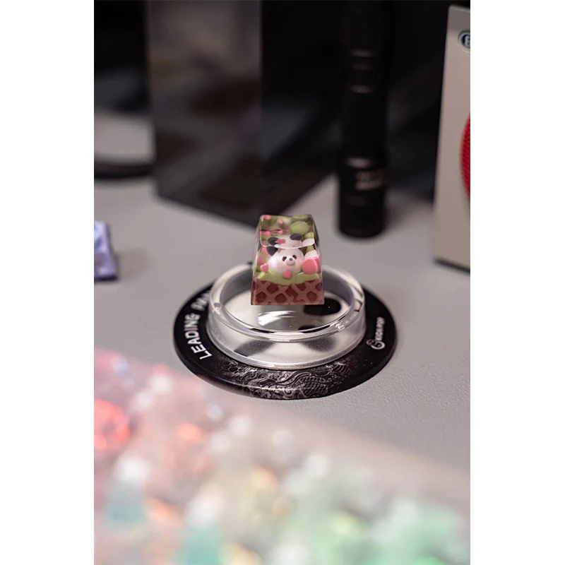 KEYMOJI Animal Ice Cream Artisan Keycap for Cherry MX Switches Matcha - Image 7