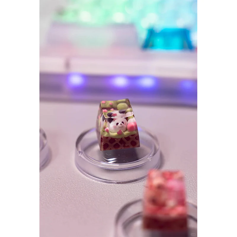 KEYMOJI Animal Ice Cream Artisan Keycap for Cherry MX Switches Matcha - Image 9