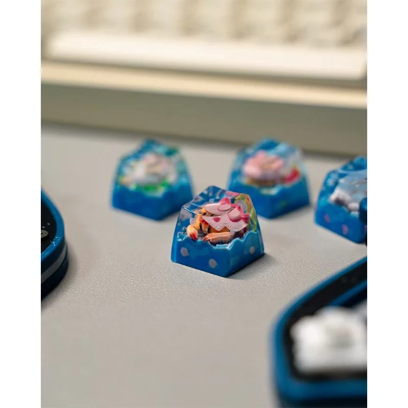 KEYMOJI Pool Party Artisan Keycap for Cherry MX Switches Miss Crab - Image 10