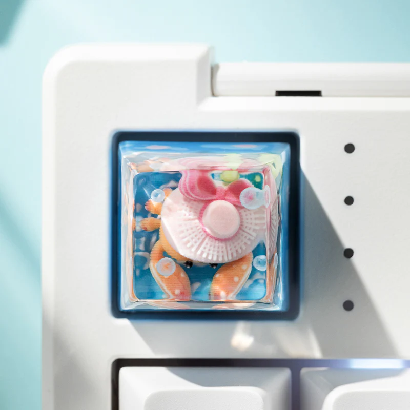 KEYMOJI Pool Party Artisan Keycap for Cherry MX Switches Miss Crab - Image 5