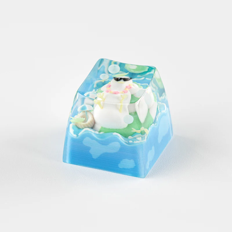 KEYMOJI Pool Party Artisan Keycap for Cherry MX Switches Cozy Duck - Image 3