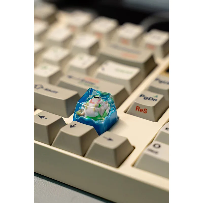 KEYMOJI Pool Party Artisan Keycap for Cherry MX Switches Cozy Duck - Image 6
