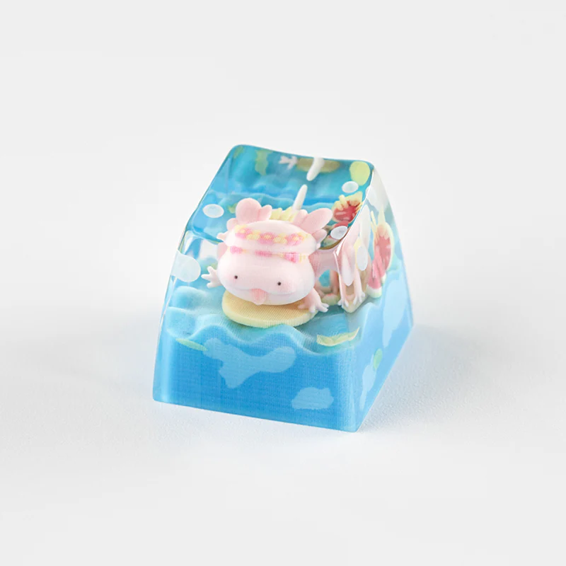 KEYMOJI Pool Party Artisan Keycap for Cherry MX Switches Chill Salamander - Image 3