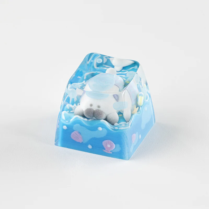 KEYMOJI Pool Party Artisan Keycap for Cherry MX Switches Boss Seal - Image 3