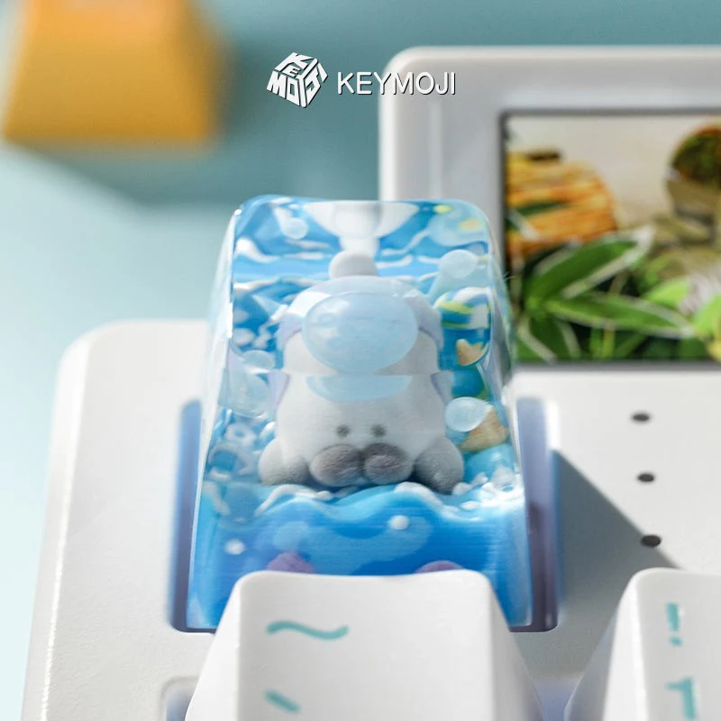 KEYMOJI Pool Party Artisan Keycap for Cherry MX Switches Boss Seal - Image 4
