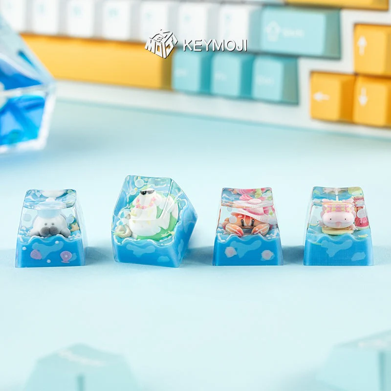 KEYMOJI Pool Party Artisan Keycap for Cherry MX Switches Boss Seal - Image 7