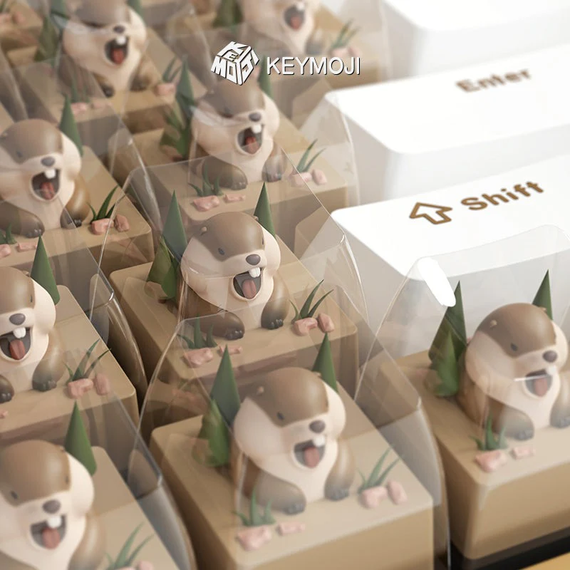 KEYMOJI Artisan Keycap for Cherry MX Switches Screaming Marmot - Image 12
