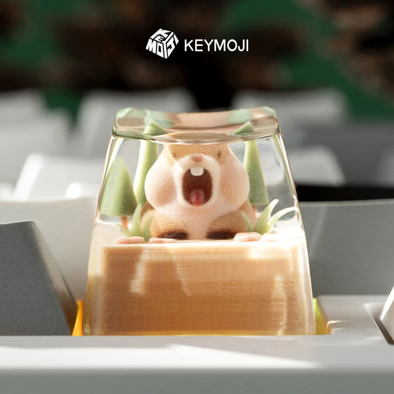 KEYMOJI Artisan Keycap for Cherry MX Switches Screaming Marmot - Image 3