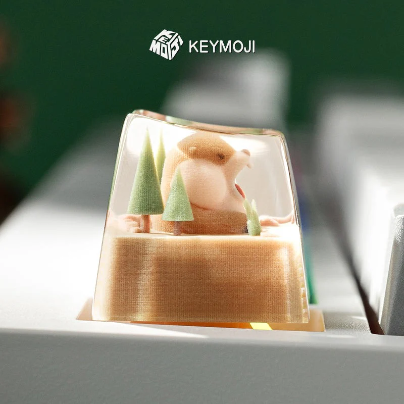 KEYMOJI Artisan Keycap for Cherry MX Switches Screaming Marmot - Image 4