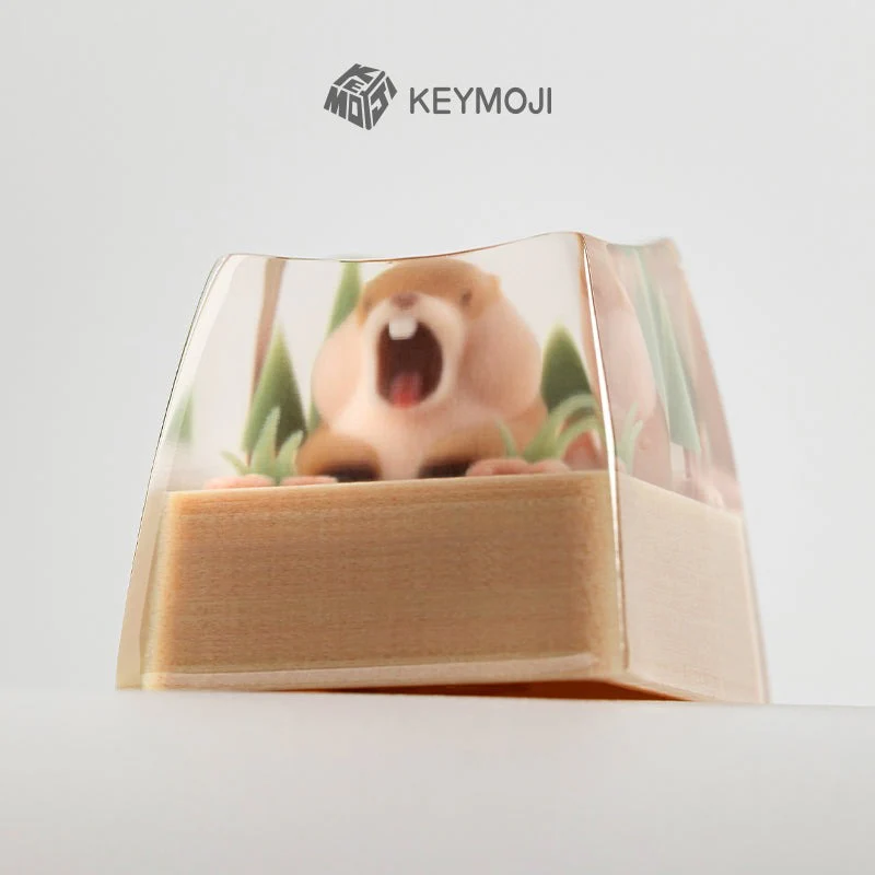 KEYMOJI Artisan Keycap for Cherry MX Switches Screaming Marmot - Image 6
