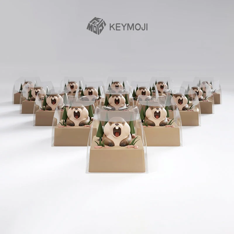 KEYMOJI Artisan Keycap for Cherry MX Switches Screaming Marmot - Image 7