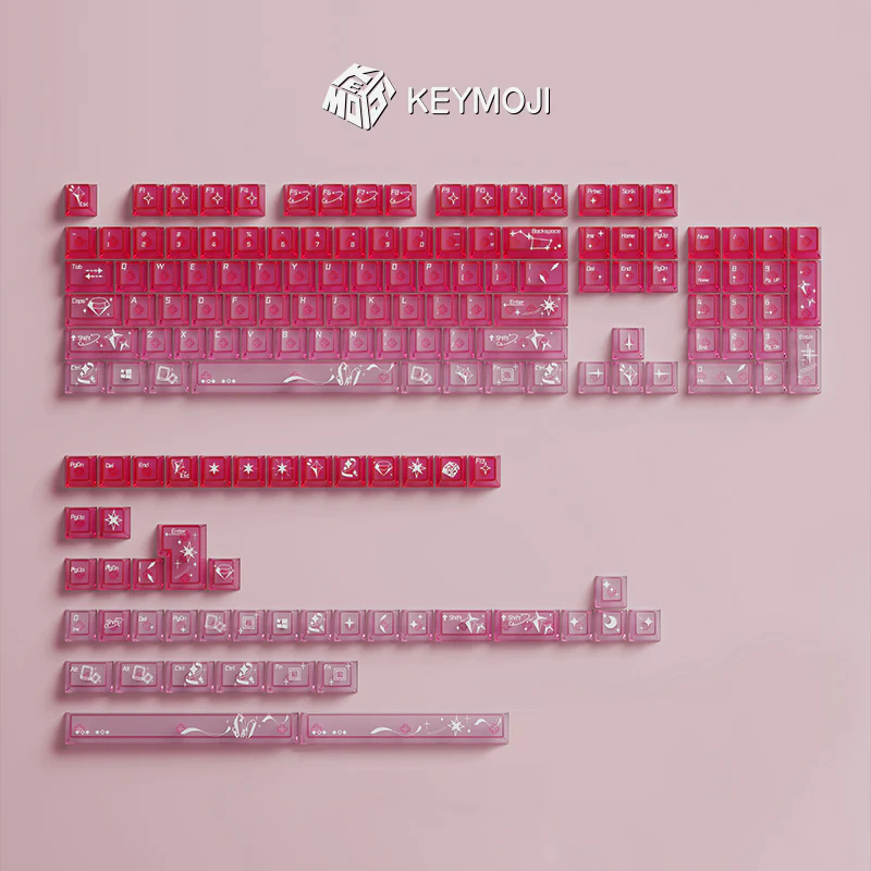 KEYMOJI Gem Series Cinnabar Clear Keycap Set - Image 11