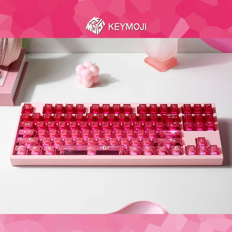 KEYMOJI Gem Series Cinnabar Clear Keycap Set - Image 2
