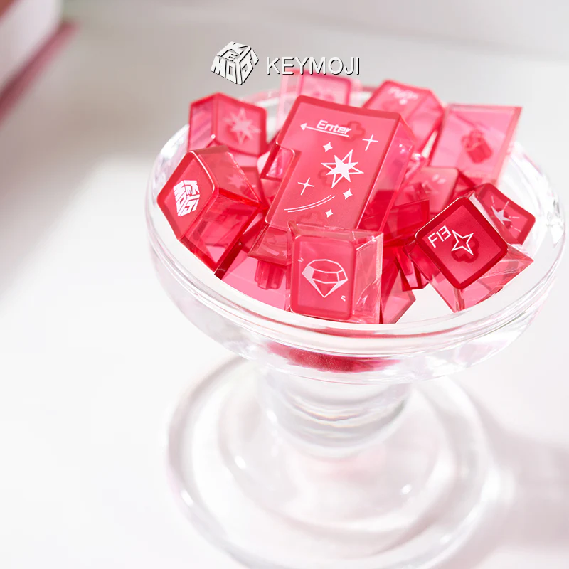 KEYMOJI Gem Series Cinnabar Clear Keycap Set - Image 9