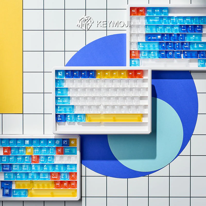 KEYMOJI Mondrian Geometric Figure Clear Keycap Set - Image 12