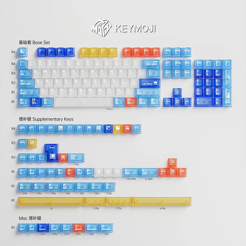 KEYMOJI Mondrian Geometric Figure Clear Keycap Set - Image 18