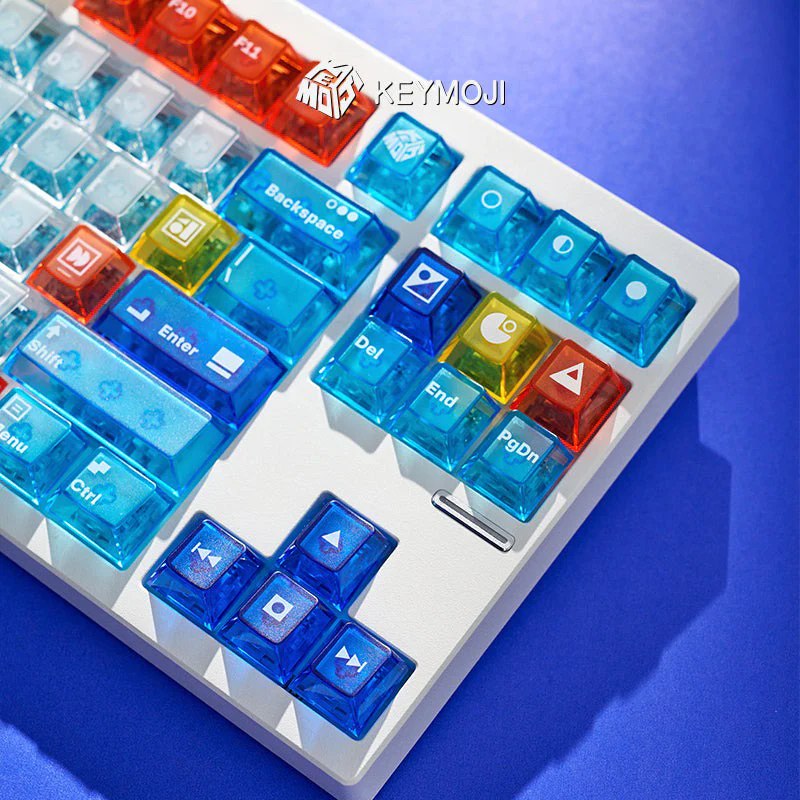 KEYMOJI Mondrian Geometric Figure Clear Keycap Set - Image 4