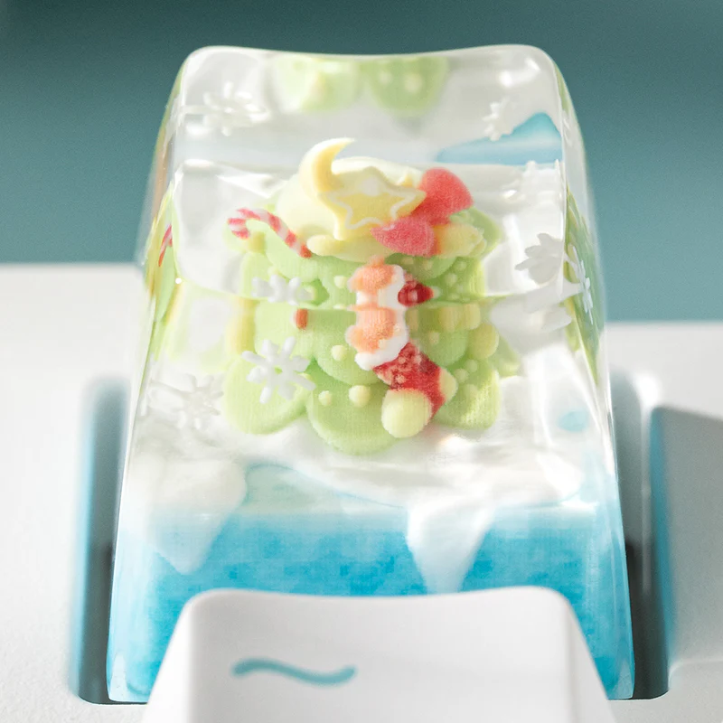 KEYMOJI Snow World Artisan Keycap for Cherry MX Switches Christmas Gift - Image 7
