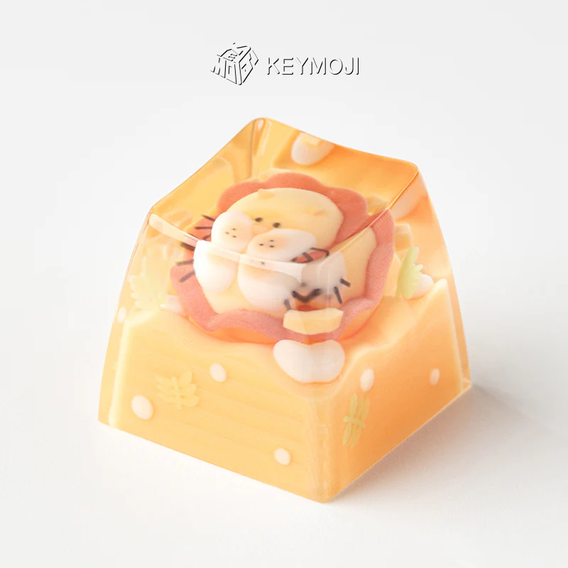 KEYMOJI Starry Candy Artisan Keycap for Cherry MX Switches Mango - Image 3