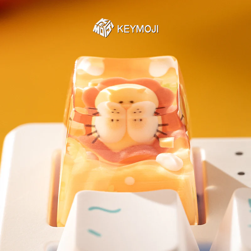 KEYMOJI Starry Candy Artisan Keycap for Cherry MX Switches Mango - Image 4