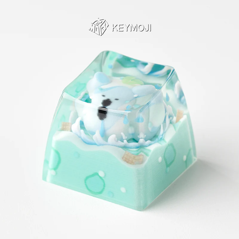 KEYMOJI Starry Candy Artisan Keycap for Cherry MX Switches Mint - Image 3