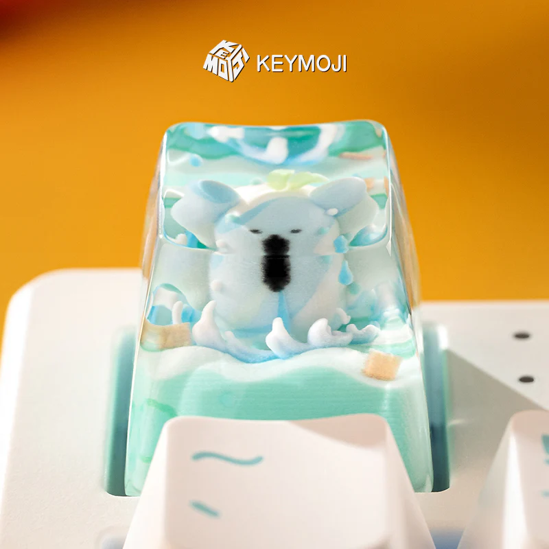 KEYMOJI Starry Candy Artisan Keycap for Cherry MX Switches Mint - Image 4