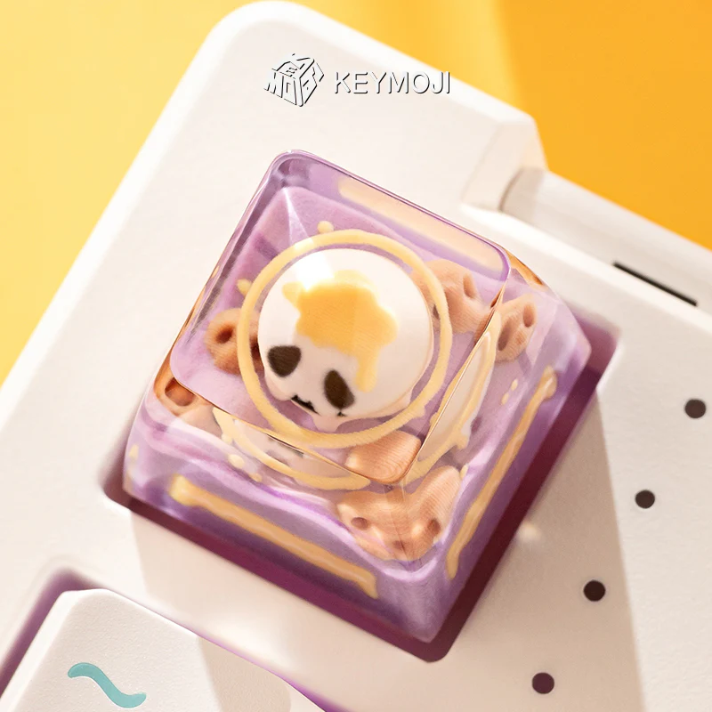 KEYMOJI Starry Candy Artisan Keycap for Cherry MX Switches Taro - Image 5
