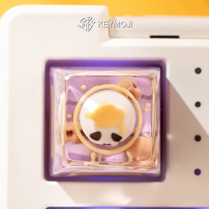 KEYMOJI Starry Candy Artisan Keycap for Cherry MX Switches Taro - Image 6