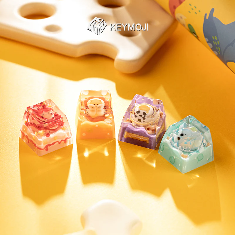 KEYMOJI Starry Candy Artisan Keycap for Cherry MX Switches Taro - Image 7